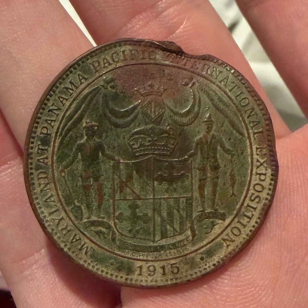 1915 Maryland Panama Pacific International Exposition Medal Coin Mint Error RARE